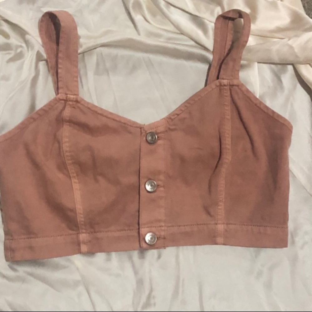 Corset-like Light pink cropped shirt 🎀🩰🍓